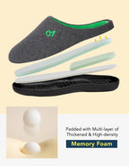Men's Two-Tone Memory Foam Slippers