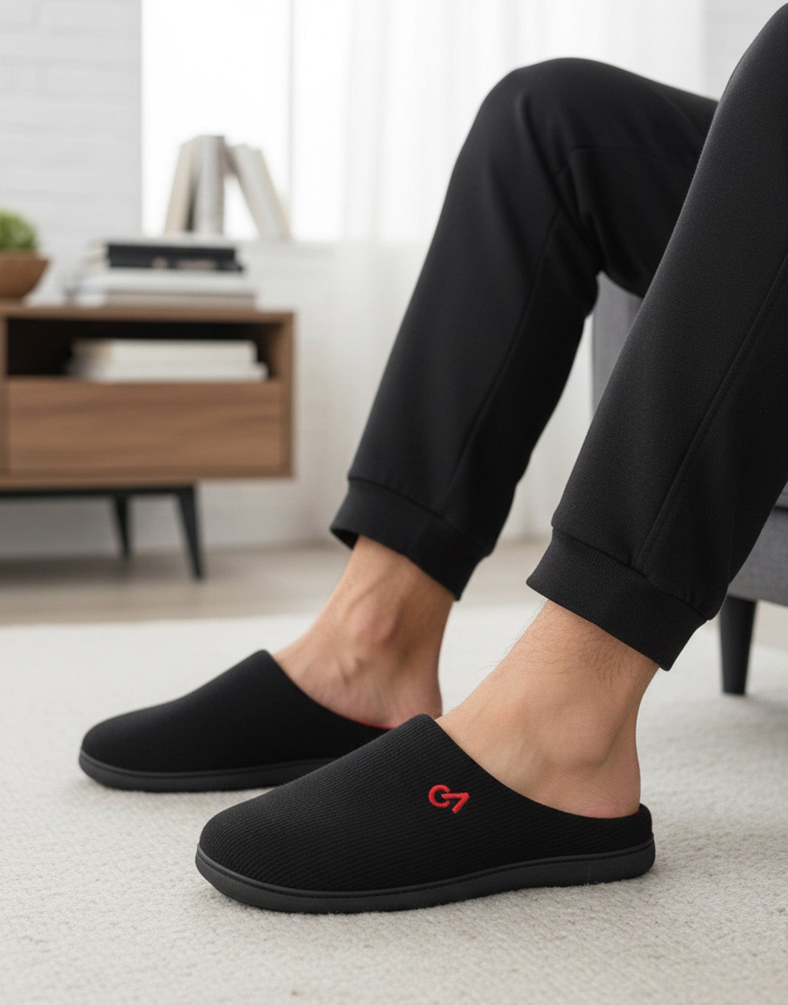 Men's Two-Tone Memory Foam Slippers
