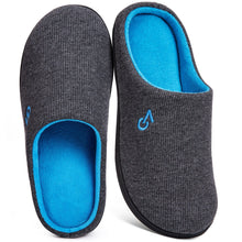 Men's Two-Tone Memory Foam Slippers