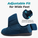 Men's Adjustable Memory Foam Extra Wide Shoes for Diabetic Edema Swollen Feet