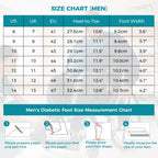 Men's Adjustable Memory Foam Extra Wide Shoes for Diabetic Edema Swollen Feet