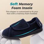 Men's Adjustable Memory Foam Extra Wide Shoes for Diabetic Edema Swollen Feet