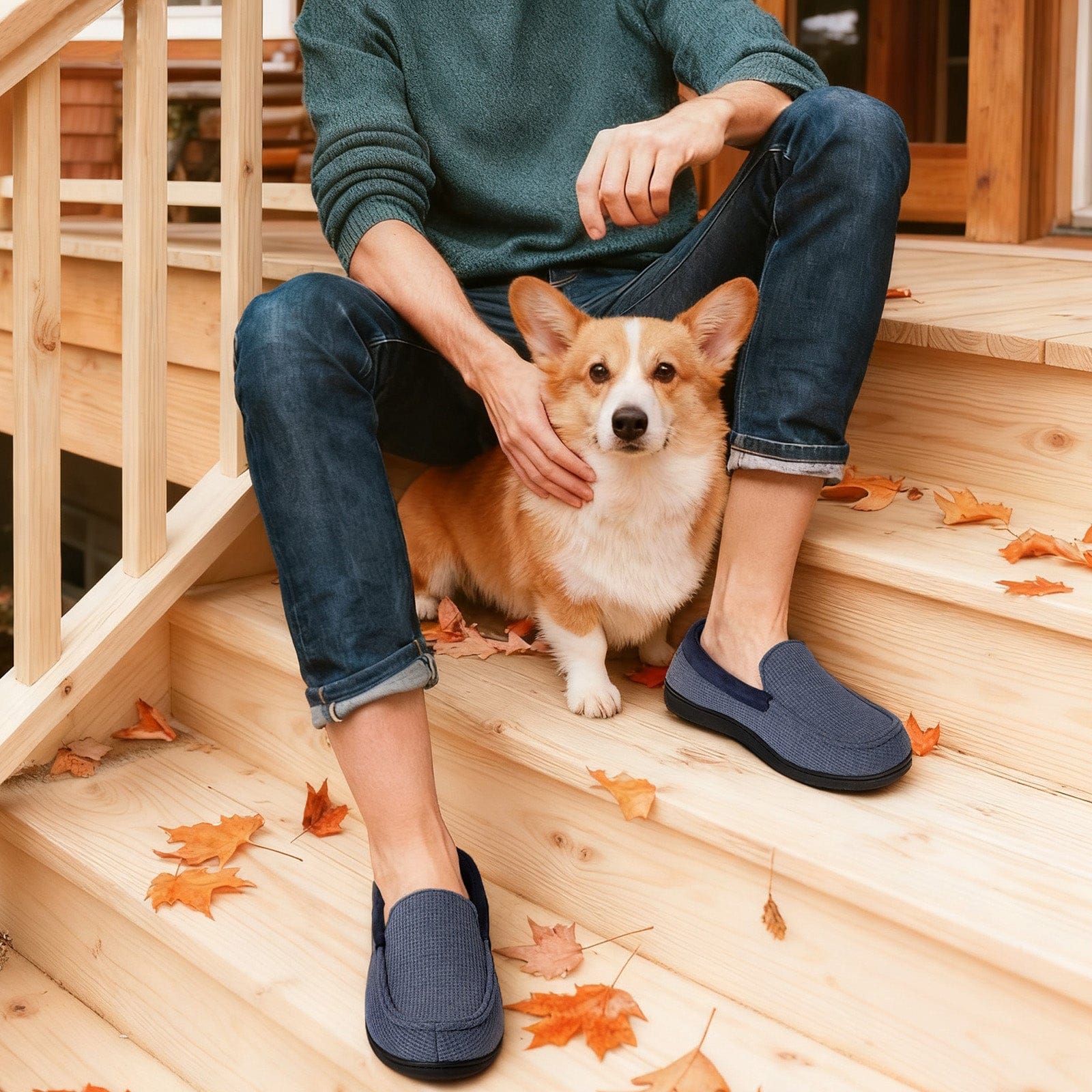 Men's Comfort Memory Foam Moccasin Slippers