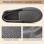 Men's Comfort Memory Foam Moccasin Slippers