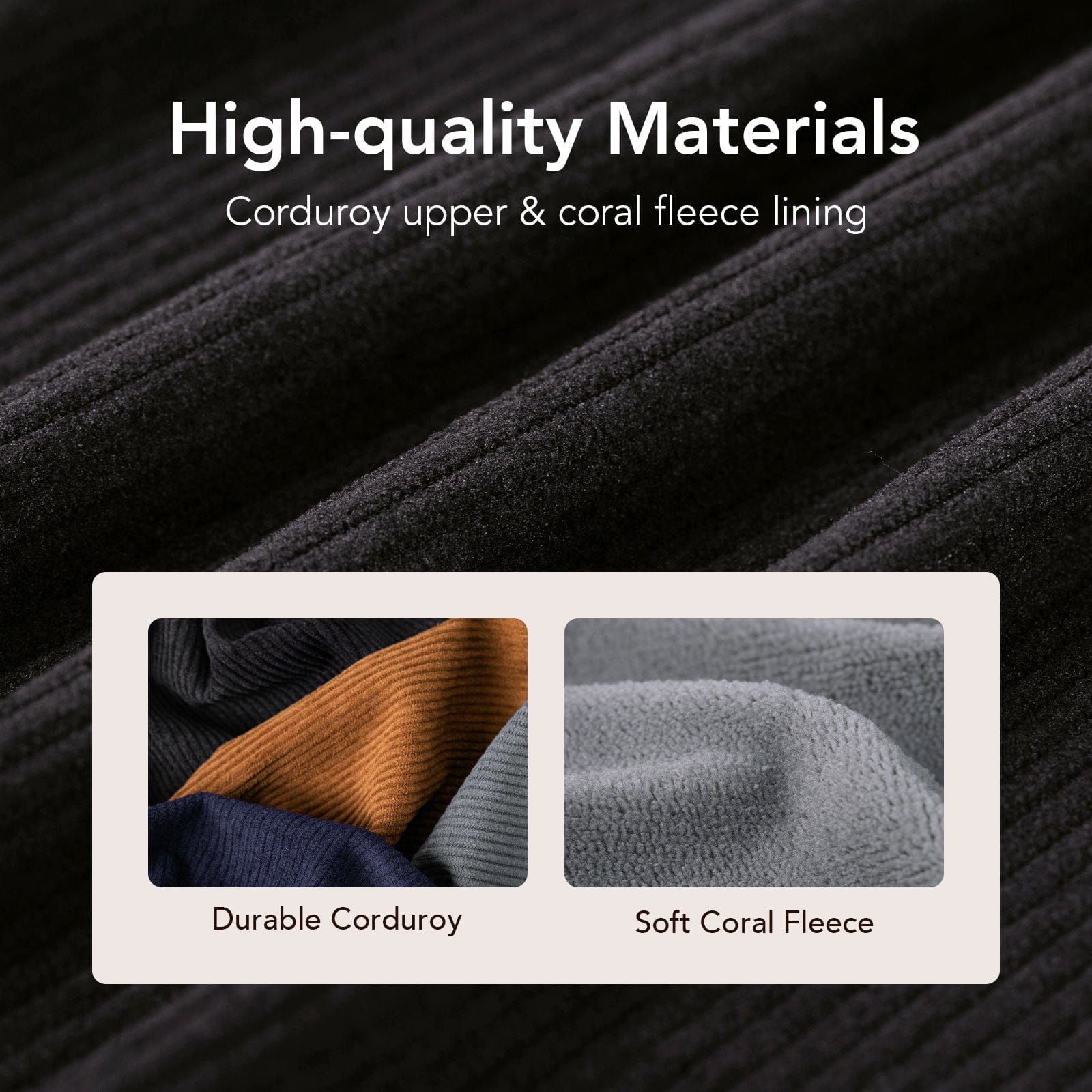 Men's Corduroy Scuff Slippers