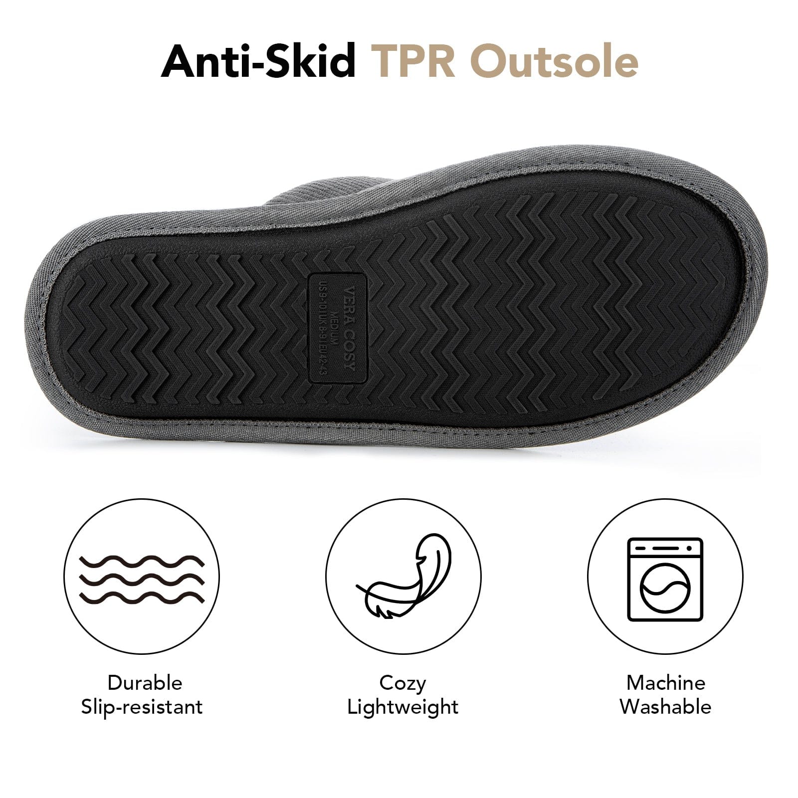 Men's Corduroy Scuff Slippers