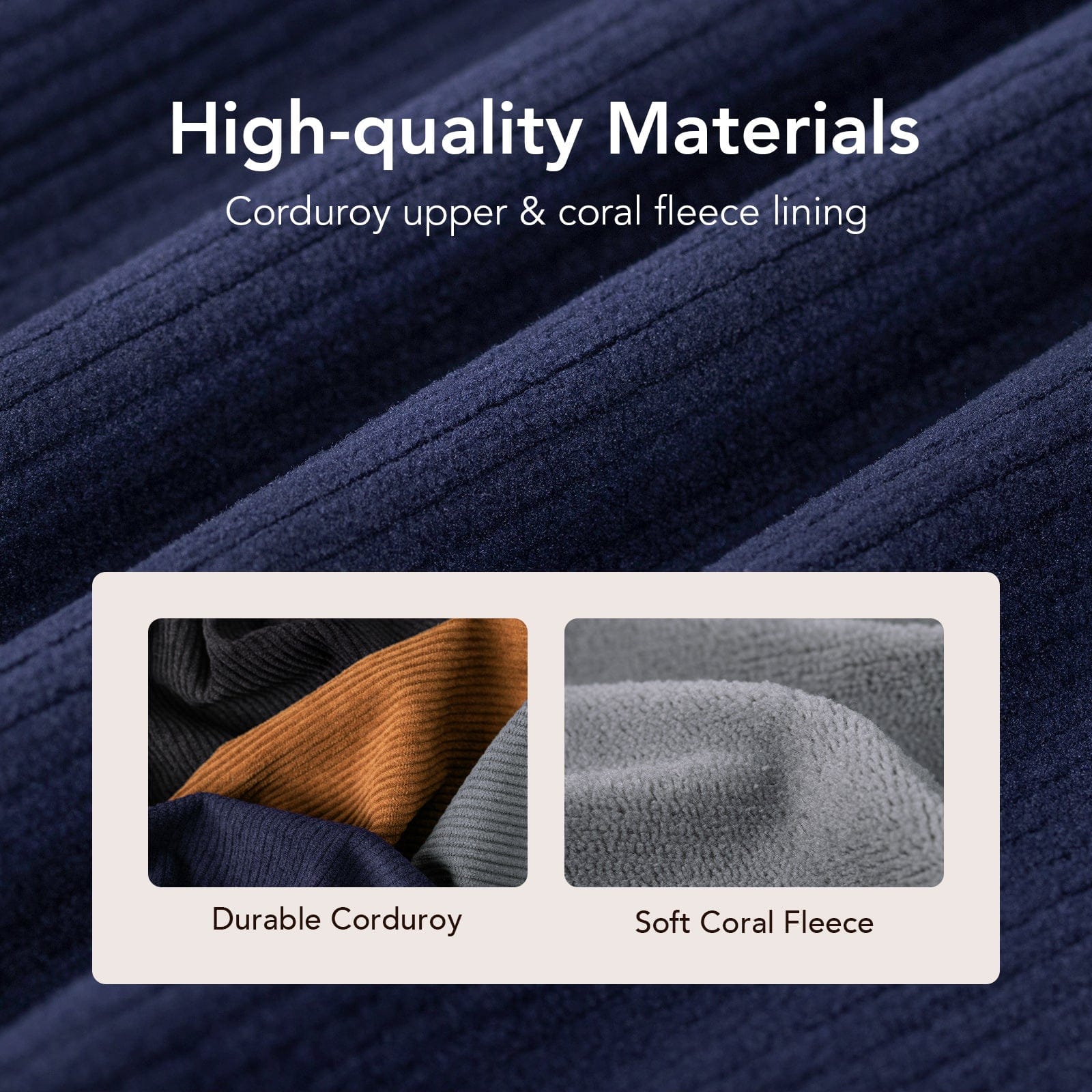 Men's Corduroy Scuff Slippers