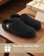 Men's Moccasin Slippers Comfy Soft Durable Slip-on Indoor Memory Foam House Shoes