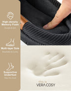 Men's Moccasin Slippers Comfy Soft Durable Slip-on Indoor Memory Foam House Shoes