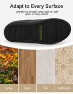 Men's Moccasin Slippers Comfy Soft Durable Slip-on Indoor Memory Foam House Shoes