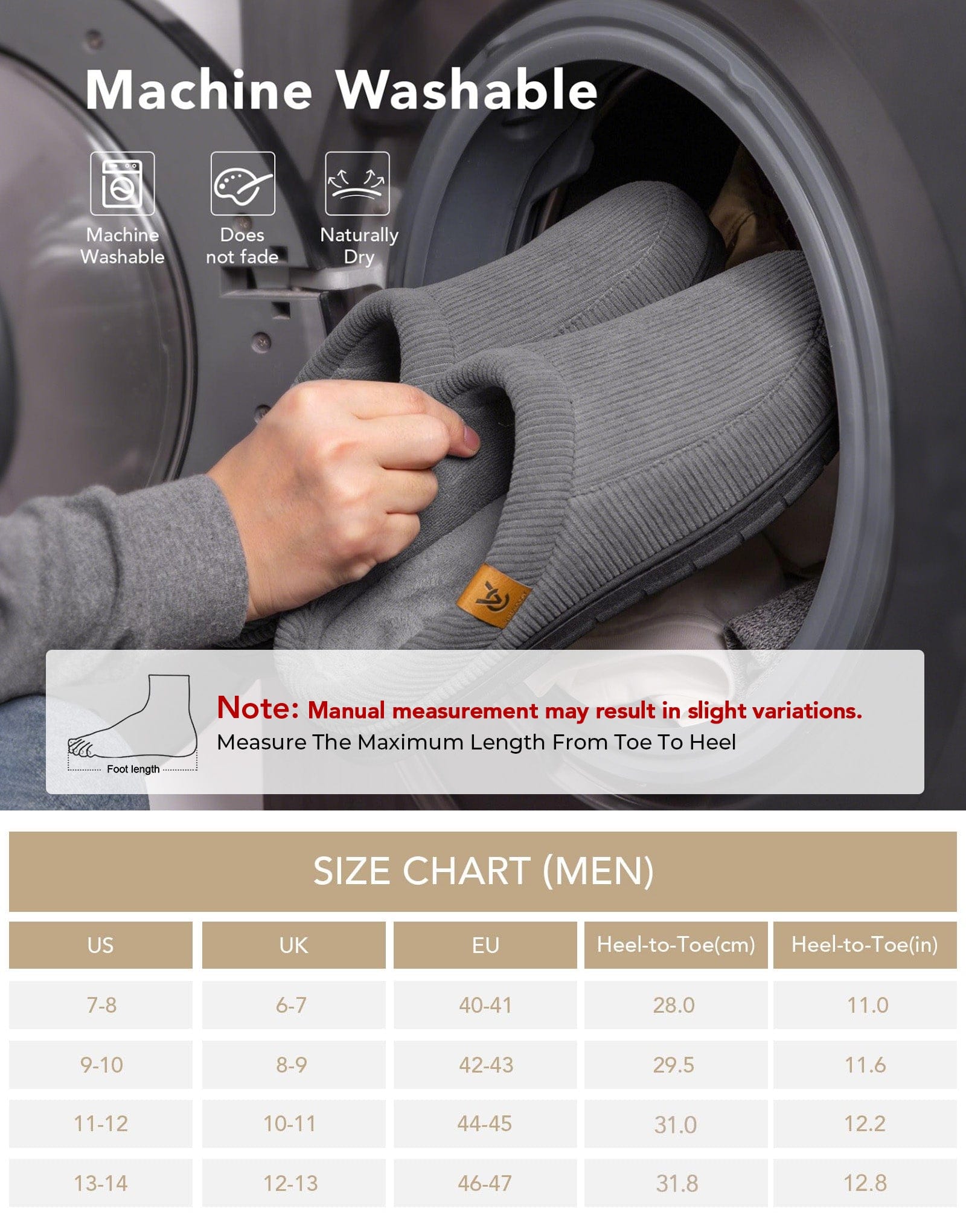 Men's Moccasin Slippers Comfy Soft Durable Slip-on Indoor Memory Foam House Shoes