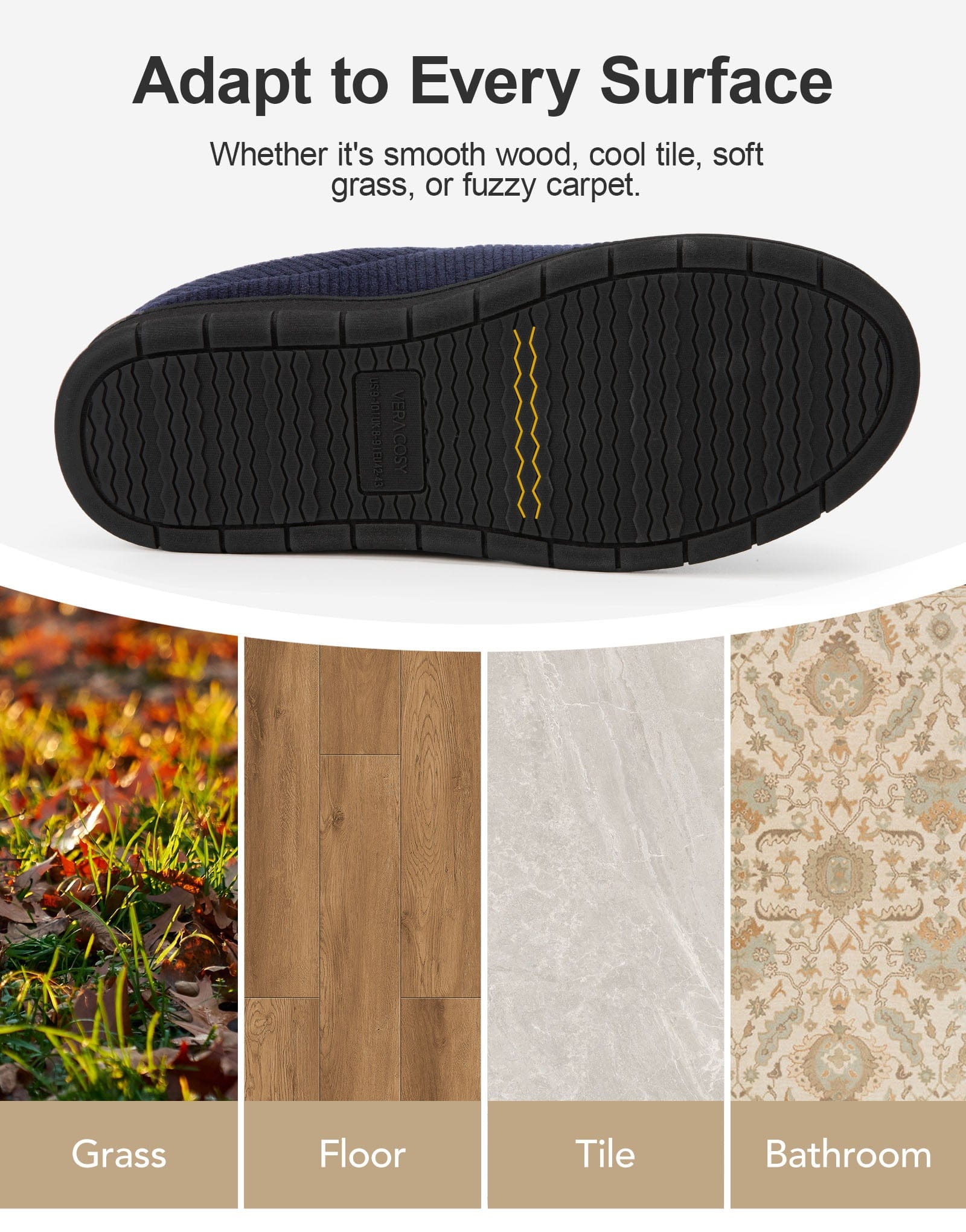 Men's Moccasin Slippers Comfy Soft Durable Slip-on Indoor Memory Foam House Shoes