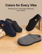 Men's Moccasin Slippers Comfy Soft Durable Slip-on Indoor Memory Foam House Shoes