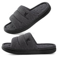 Men's Open-Toe Slide Slippers Memory Foam House Shoes