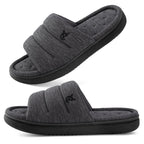 Men's Open-Toe Slide Slippers Memory Foam House Shoes