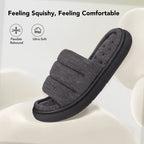Men's Open-Toe Slide Slippers Memory Foam House Shoes
