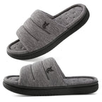 Men's Open-Toe Slide Slippers Memory Foam House Shoes