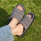 Men's Open-Toe Slide Slippers Memory Foam House Shoes