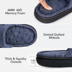 Men's Open-Toe Slide Slippers Memory Foam House Shoes