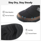 Men's Quilted Slippers with Elastic Gore and Anti Skid Outsole for Outdoor