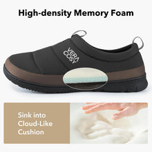 Men's Quilted Slippers with Elastic Gore and Anti Skid Outsole for Outdoor