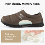 Men's Quilted Slippers with Elastic Gore and Anti Skid Outsole for Outdoor