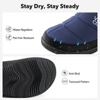 Men's Quilted Slippers with Elastic Gore and Anti Skid Outsole for Outdoor