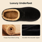 Men's Moccasin Slippers Soft Warm Non-slip Memory Foam Indoor House Shoes