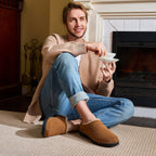 Men's Moccasin Slippers Soft Warm Non-slip Memory Foam Indoor House Shoes