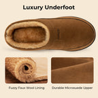 Men's Moccasin Slippers Soft Warm Non-slip Memory Foam Indoor House Shoes