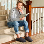 Men's Moccasin Slippers Soft Warm Non-slip Memory Foam Indoor House Shoes