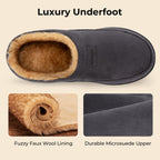 Men's Moccasin Slippers Soft Warm Non-slip Memory Foam Indoor House Shoes