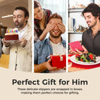 Men's Moccasin Slippers Soft Warm Non-slip Memory Foam Indoor House Shoes