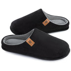 Men's Cosy Slip-on Slippers Corduroy Memory Foam Indoor House Shoes