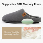 Men's Cosy Slip-on Slippers Corduroy Memory Foam Indoor House Shoes