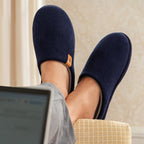 Men's Cosy Slip-on Slippers Corduroy Memory Foam Indoor House Shoes