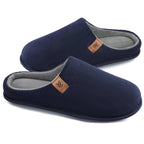 Men's Cosy Slip-on Slippers Corduroy Memory Foam Indoor House Shoes