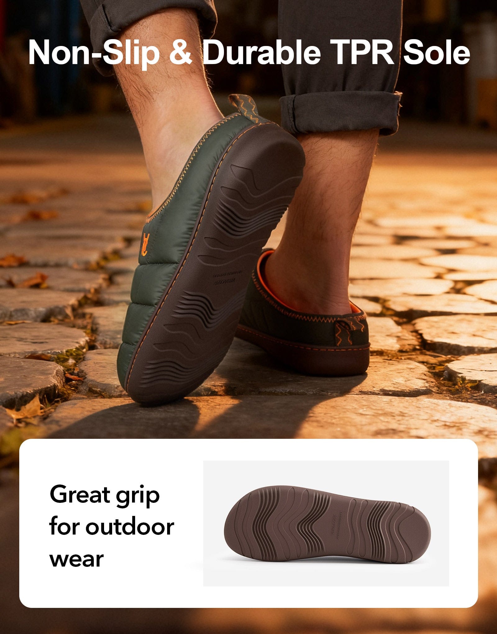 Men's Quilted Slip on Slippers