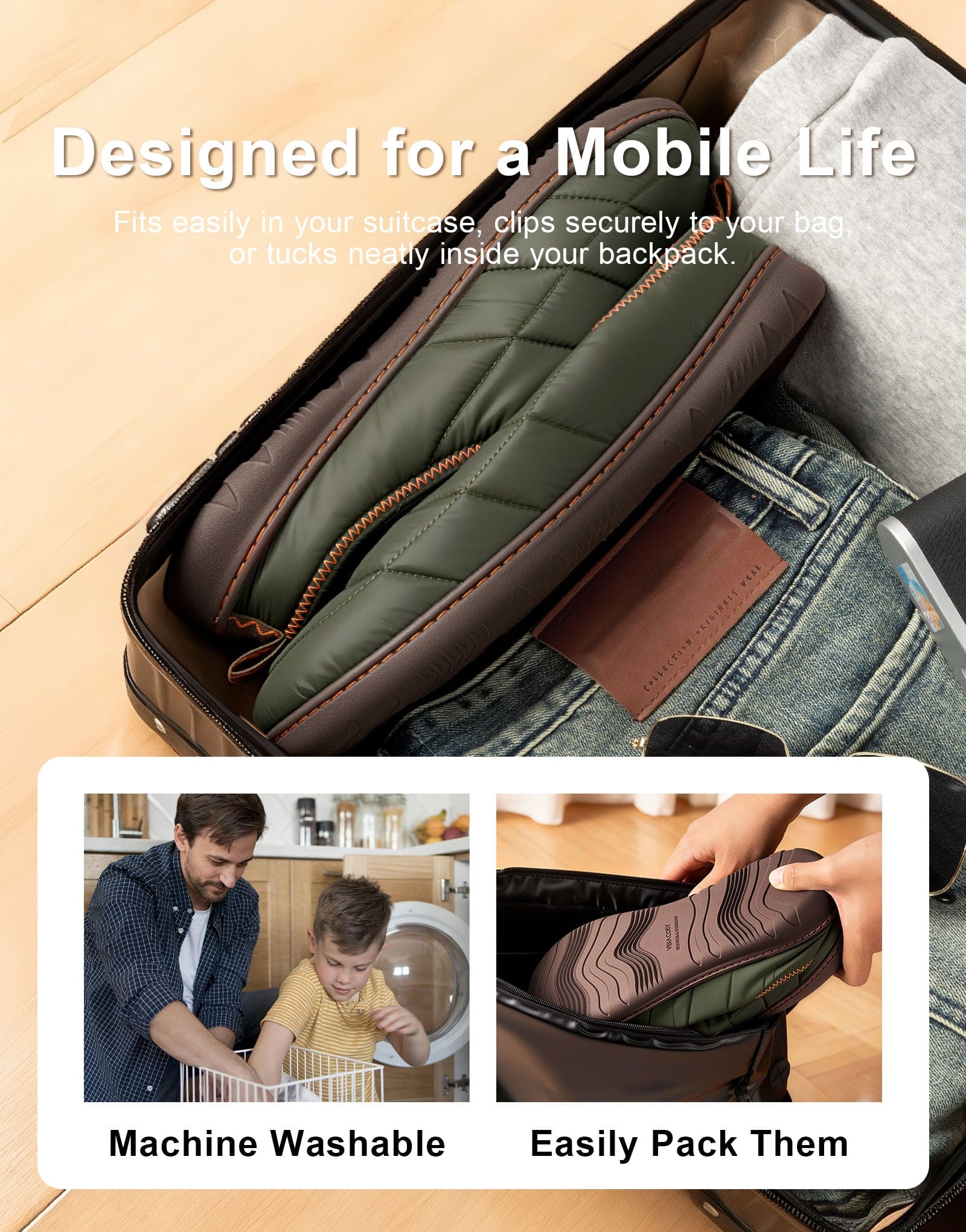 Men's Quilted Slip on Slippers