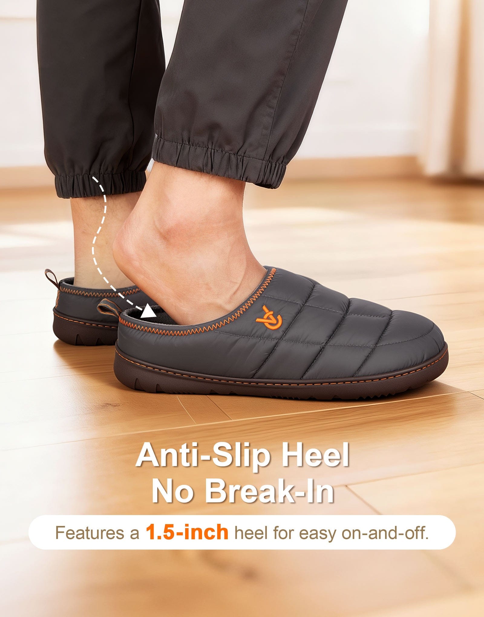 Men's Quilted Slip on Slippers