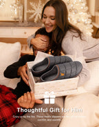 Men's Quilted Slip on Slippers