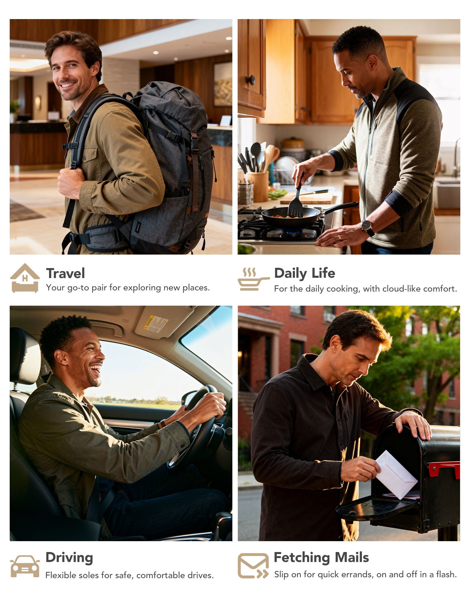 Men's Quilted Slip on Slippers