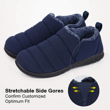 Men's Warm Quilted Memory Foam Ankle Mule Slippers