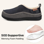 Men's Micro Suede Memory Foam Moccasin Slippers