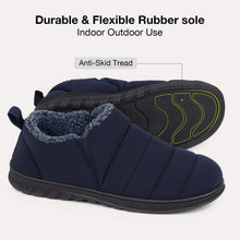 Men's Warm Quilted Memory Foam Ankle Mule Slippers