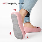 Women's Ballerina Slippers Lightweight Comfy Memory Foam House Shoes