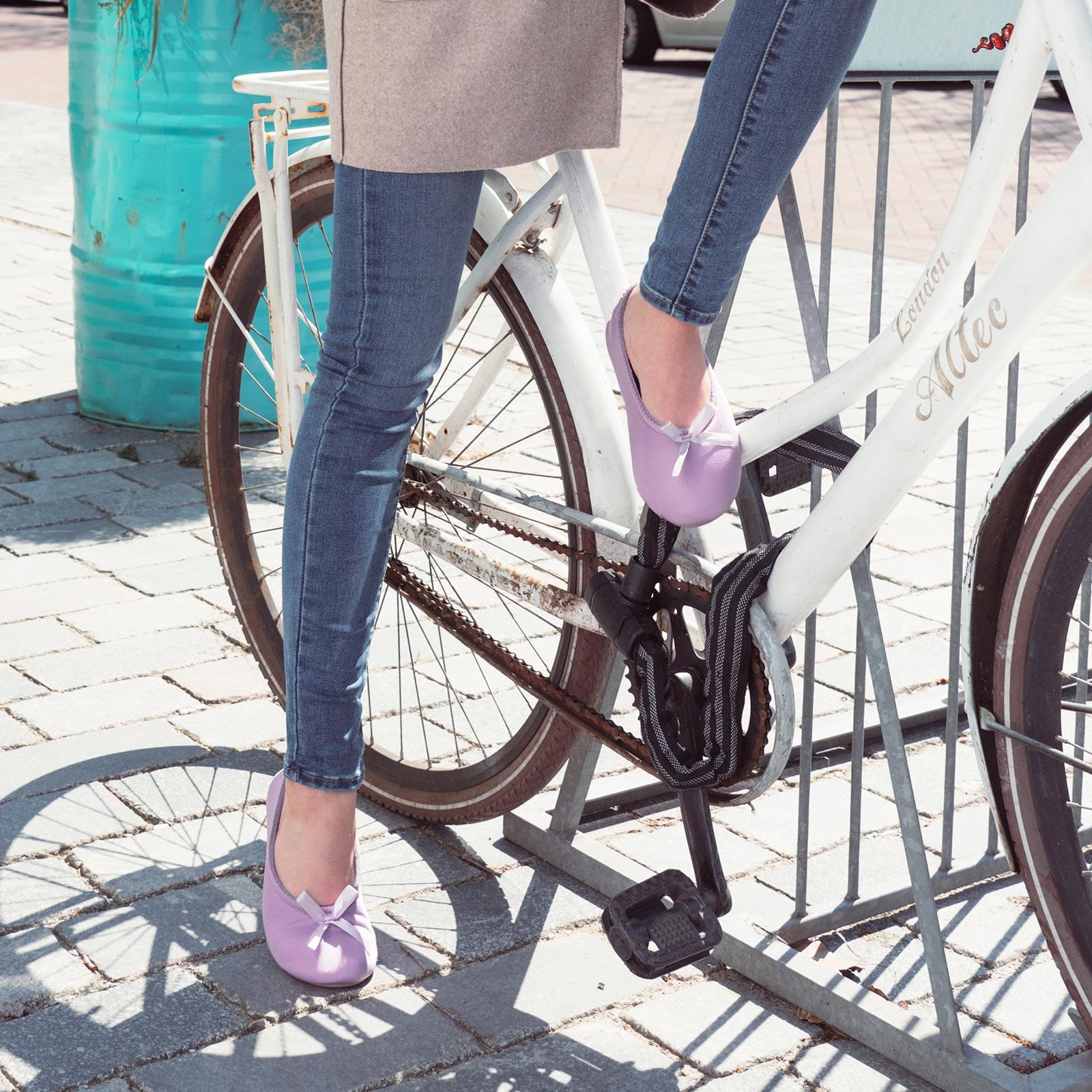 Women's Terry Cloth Satin Ballerina Slippers