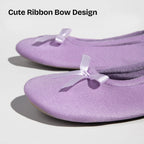 Women's Terry Cloth Satin Ballerina Slippers