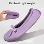 Women's Terry Cloth Satin Ballerina Slippers