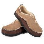 Men's Micro Suede Memory Foam Moccasin Slippers